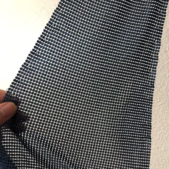 Savage X Fenty by Rihanna Blue Shiny Metallic Mesh Beaded Top - Picture 9 of 17